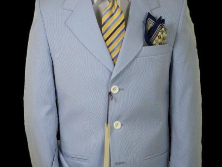 Perry Ellis 1613 65% Micropolyester  35% Cotton Boy s Suit - Pincord - Blue Online