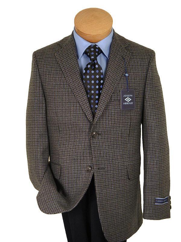 Joseph Abboud 11036 100% Tropical Worsted Wool Boy s Sportcoat - Houndstooth - Gray   Black, 2-Button Single Breasted Online now