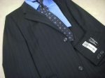 Ike Behar 3907 95% Wool  5% Cashmere Boy s Suit - Stripe - Charcoal Fashion