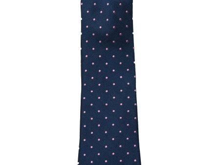 Lauren Ralph Lauren Boy s Tie 27972 Navy Pink Polka Dot For Discount