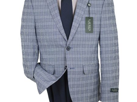 Lauren Ralph Lauren Boy s Sport Coat 26122 Blue White Plaid Online Hot Sale