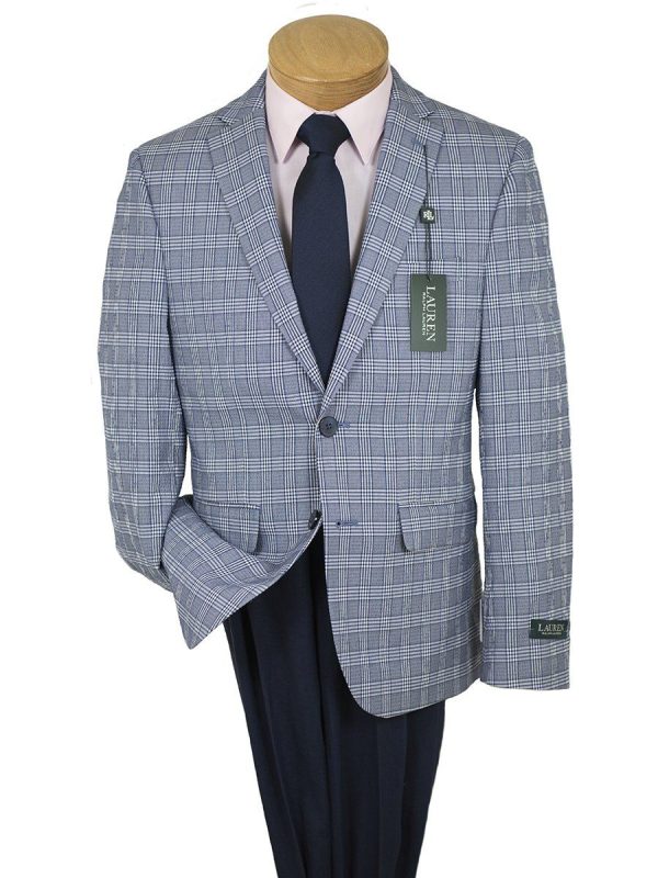 Lauren Ralph Lauren Boy s Sport Coat 26122 Blue White Plaid Online Hot Sale