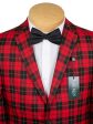 Lauren Ralph Lauren 29617 Boy s Sport Coat  - Plaid - Red Black For Discount