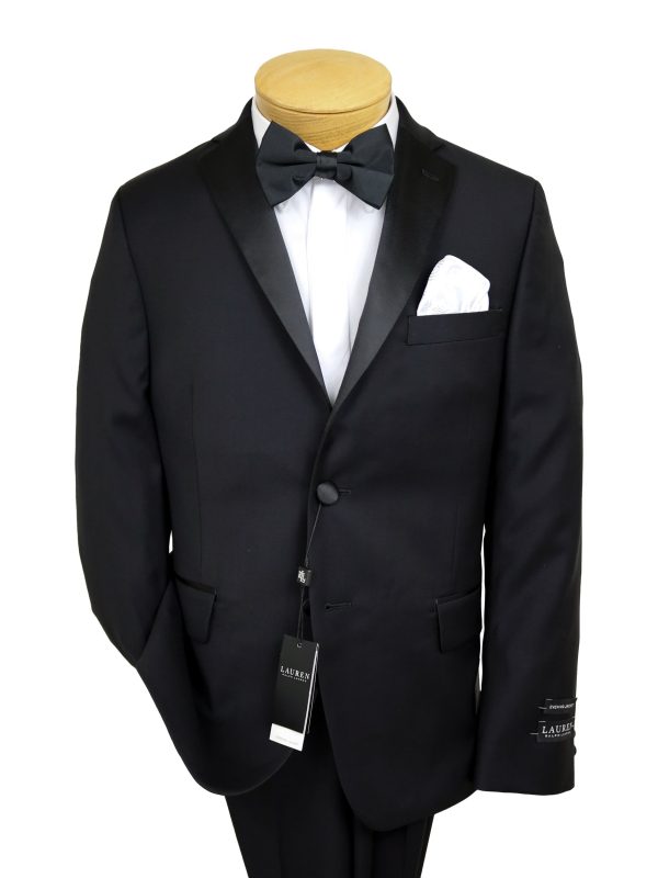 Lauren Ralph Lauren 30514 Boy s Tux Separate Jacket - Solid Gab - Black Online