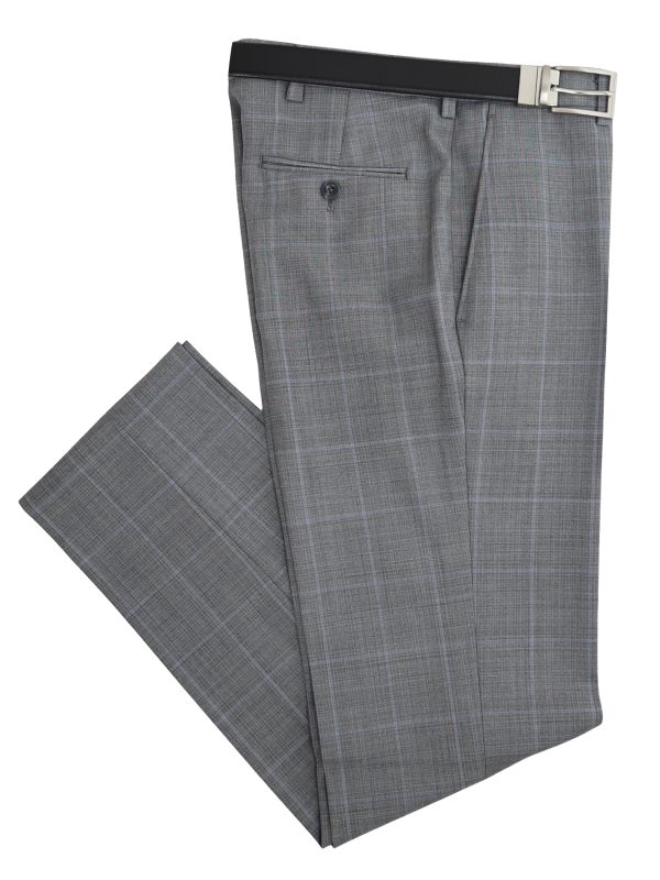 Michael Kors 34111 Boy s Suit - Windowpane - Grey Blue Online now