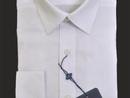 Joseph Abboud 14032 100% Cotton Boy s Dress Shirt - Tonal Stripe - White Supply