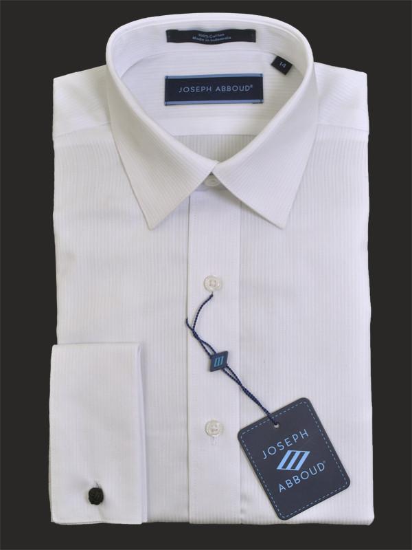 Joseph Abboud 14032 100% Cotton Boy s Dress Shirt - Tonal Stripe - White Supply