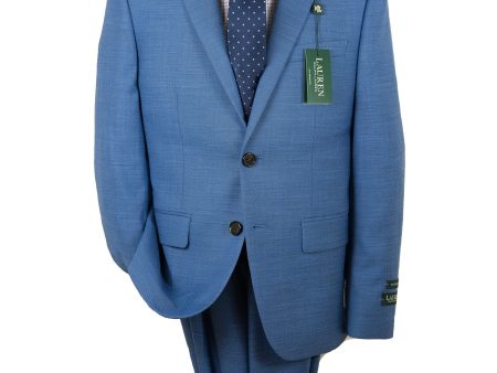 Lauren Ralph Lauren 28084 82% Polyester  17% Rayon  1% Spandex Boy s Suit Separates Jacket - Sharkskin - Blue Supply