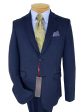 Leo & Zachary 33095 Boy s Skinny Fit Suit - Solid - Navy Sale