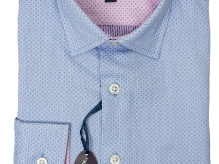 Leo & Zachary 29468 Boy s Dress Shirt- Neat- Blue Cheap