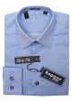 Ragazzo 33820 Boy s Slim Fit Dress Shirt -Micro Weave - Blue Online Sale