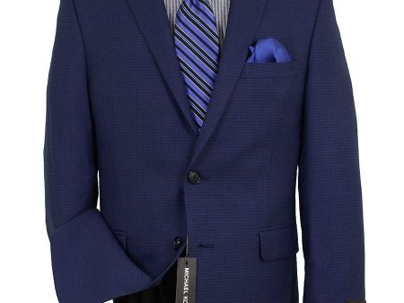 Micheal Kors 21655 Boy s Sport Coat - Plaid - Navy Online Sale