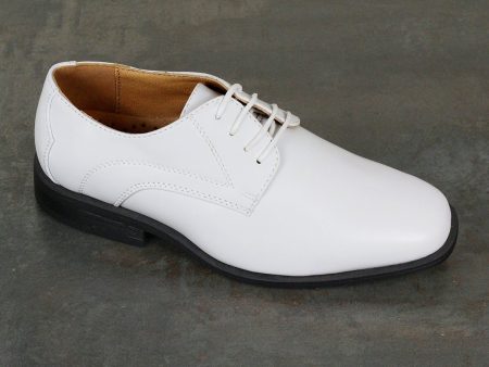 Stacy Adams 22008 Man-Made Boy s Shoe - Oxford - White Fashion