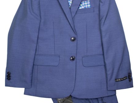 Leo & Zachary 30915 Boy s Skinny Fit Suit Separate Jacket - Heathered Blue Online now