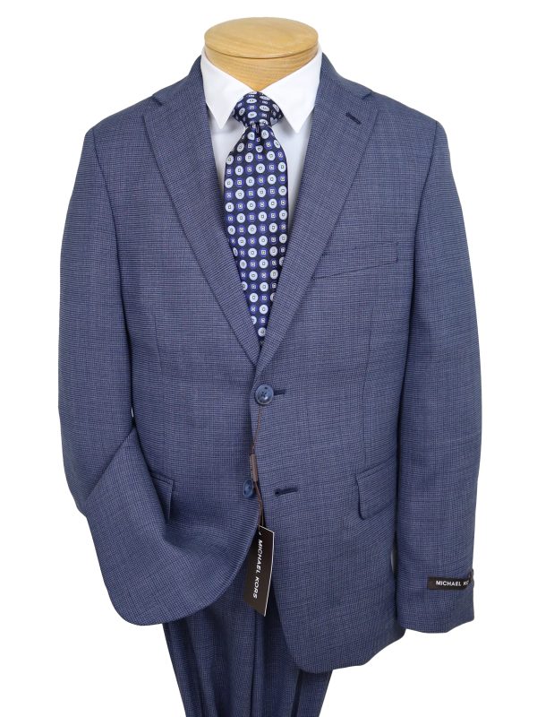 Michael Kors 34117 Boy s Suit - Mini Check - Medium Blue Cheap