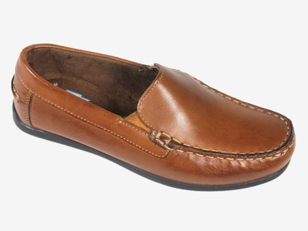 Florsheim 21381 100% Leather Boy s Shoe - Driving Loafer - Saddle Tan Online Hot Sale