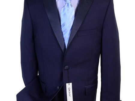 DKNY 20815 100% Wool Boy s Tuxedo - Solid - Navy Online Hot Sale