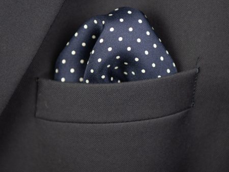 Heritage House Pocket Square 32727 - Dot - Navy White Online