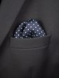 Heritage House Pocket Square 32727 - Dot - Navy White Online