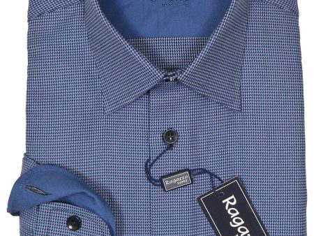 Ragazzo 21596 100% Cotton Boy s Dress Shirt - Check - French Blue For Cheap