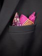 Heritage House Pocket Square 32720 - Floral - Purple Pink Online now