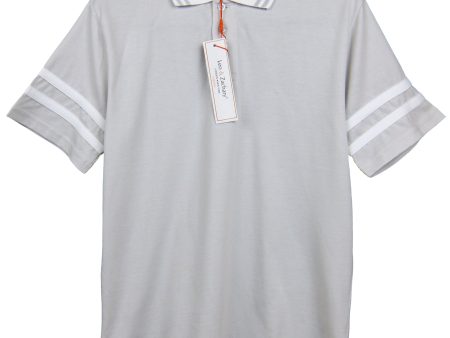 Leo & Zachary 33194 Boy s Short Sleeve Polo- Grey Fashion