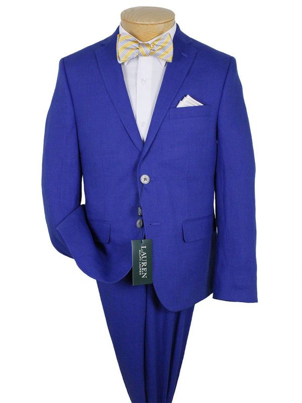 Lauren Ralph Lauren 24362 65% Polyester 35% Rayon Boy s Suit Separates Jacket - Solid - Bright Blue Cheap