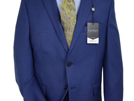 Lauren Ralph Lauren 33941 Boy s Suit Separate Jacket - Sharkskin - Bright Navy Sale