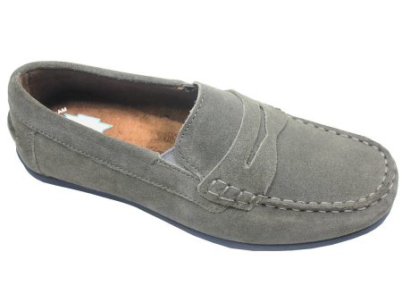 Florsheim 21935 Suede Boy s Shoe - Driving Penny Loafer - Gray Sale