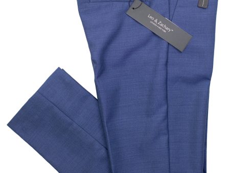 Leo & Zachary 30915P Boy s Skinny Fit Suit Separate Pants - Heathered Blue Cheap