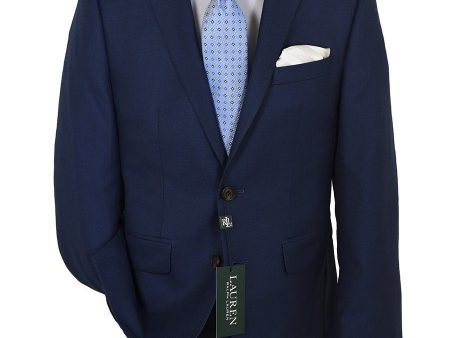 Lauren Ralph Lauren 23433 65% Polyester  35% Rayon Boy s Suit Separates Jacket - Solid Gab - Blue Cheap