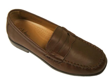 Cole Haan 11073 100% Leather Boy s Dress Shoes - Penny loafer - Brown, Slip-On Discount