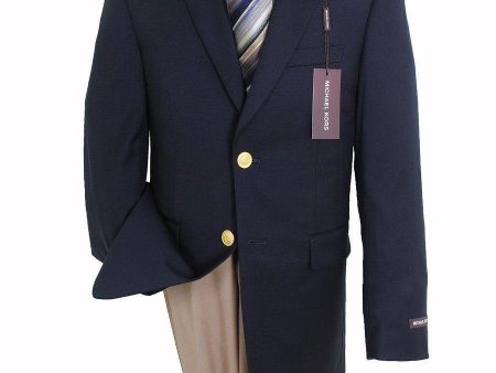 Micheal Kors 5434 Boy s Blazer - Solid Gab - Navy Hot on Sale