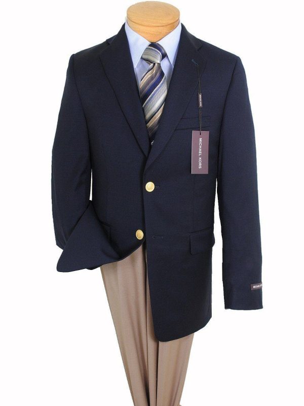 Micheal Kors 5434 Boy s Blazer - Solid Gab - Navy Hot on Sale