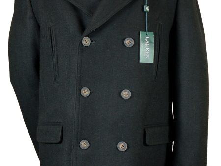 Lauren Ralph Lauren 32702 Boy s Double Breasted Peacoat - Black Online