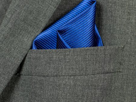 Heritage House Pocket Square 30759PS - Tonal Stripe - Royal Online now