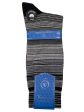 Vannucci Men s Socks 32148- Stripe - Black Gray Online now