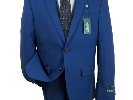 Lauren Ralph Lauren 28077 69% Polyester  29% Viscose  2% Spandex Boy s Suit Separates Jacket - Solid - Italian Blue For Discount