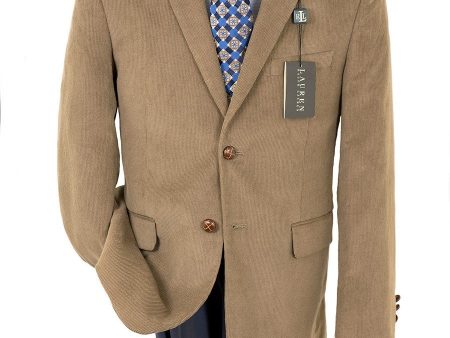 Lauren Ralph Lauren 22832 100% Cotton Boy s Sport Coat - Corduroy - Tan Online now