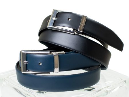 Leo & Zachary 29486 Boy s Belt - Reversible- Black Navy Fashion