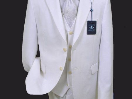 Joseph Abboud 13366 65% Polyester 35% Viscose Boy s Suit Separates Jacket - Solid Gab - White For Discount