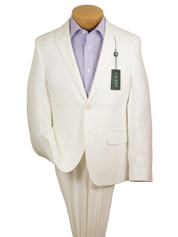 Lauren Ralph Lauren 21535 100% Linen Boy s Suit Separates Jacket - Solid - White Online now