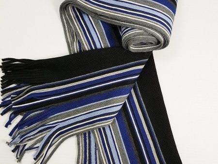 Young Men s Scarf 20935 Blue Black Grey Hot on Sale