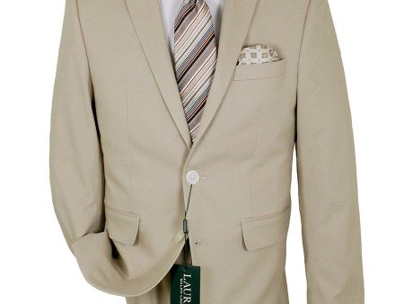 Lauren Ralph Lauren 24031 97% Cotton  3% Spandex Boy s Suit Separates Jacket - Cotton Poplin - Tan Cheap