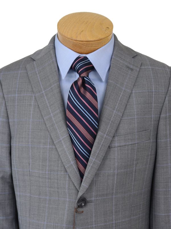 Michael Kors 34111 Boy s Suit - Windowpane - Grey Blue Online now