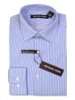 Michael Kors 29296 100% Boy s Dress Shirt - Stripe - Blue Sale