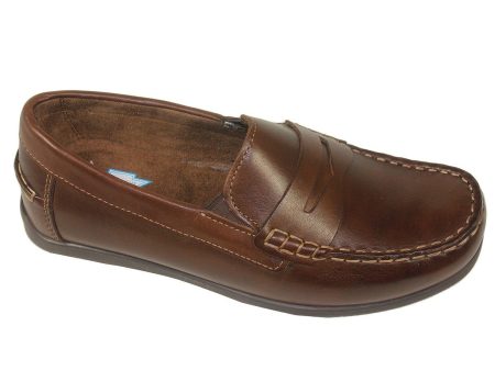 Florsheim 21370 Leather Boy s Shoe - Penny Driver - Brown For Discount