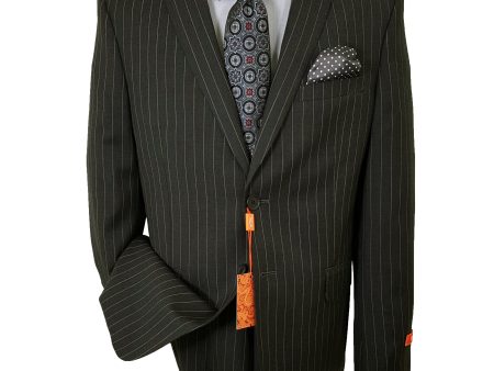 Tallia 21027 100% Wool Boy s Suit - Pinstripe - Charcoal For Discount