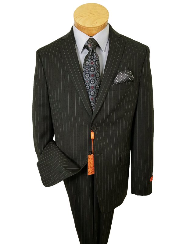 Tallia 21027 100% Wool Boy s Suit - Pinstripe - Charcoal For Discount