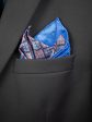 Heritage House Pocket Square 32726 - Medallion - Blue Red Cheap